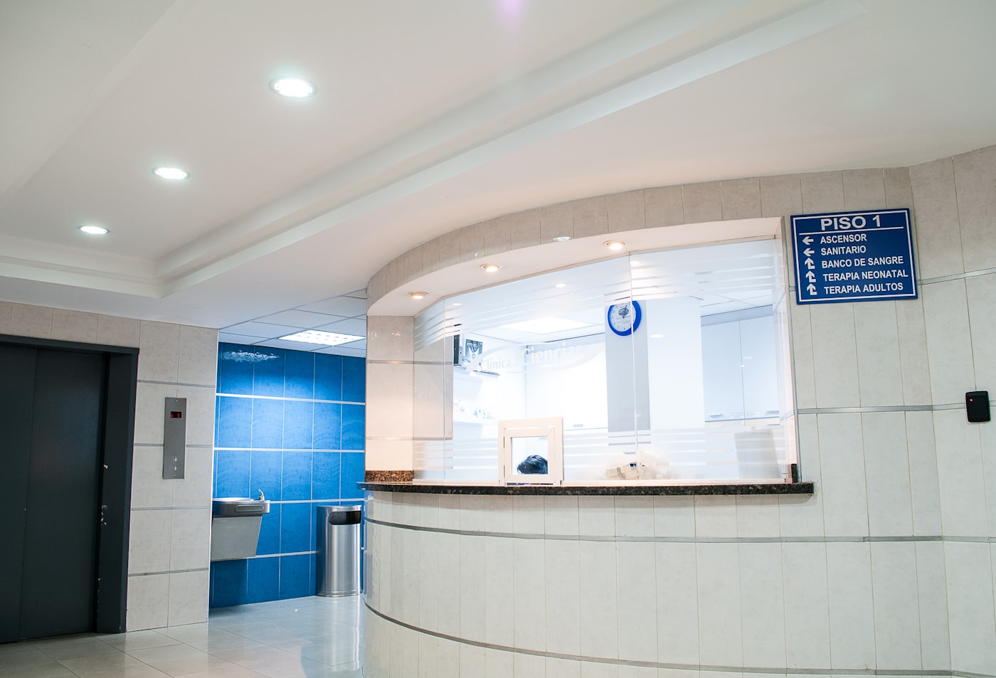 Clinic reception front desk